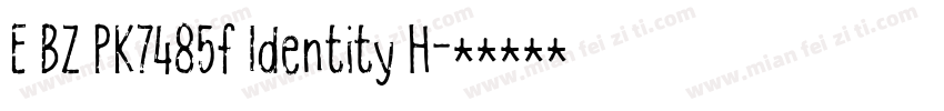 E BZ PK7485f Identity H字体转换